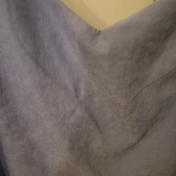 Light Blue Faux Suede Summer Dress - Picture 9 of 10